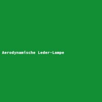 Aerodynamische Leder-Lampe