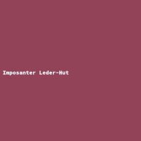 Imposanter Leder-Hut