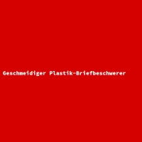 Geschmeidiger Plastik-Briefbeschwerer